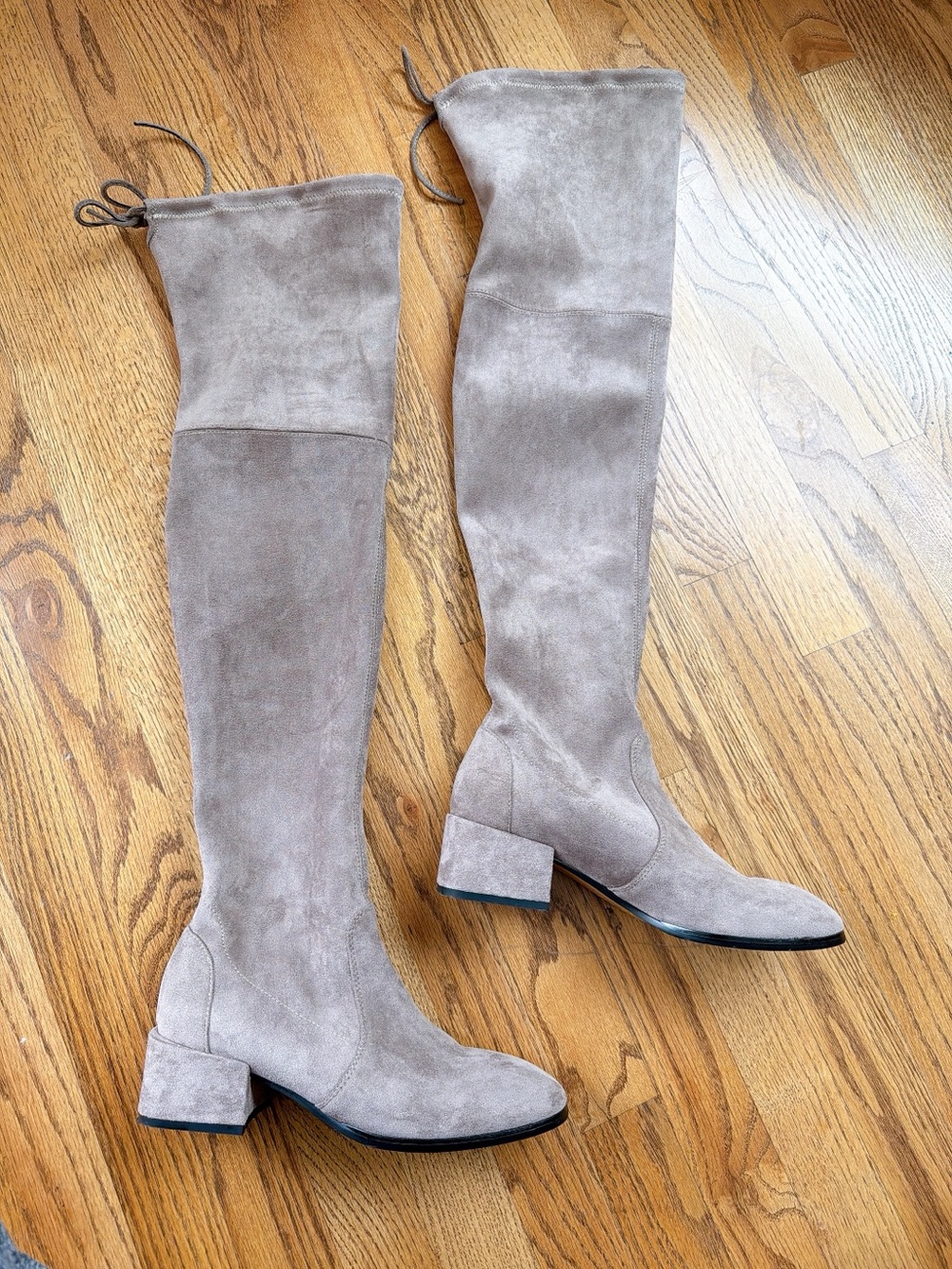 Stuart Weitzman Over-the-Knee Suede Block Heel Boots